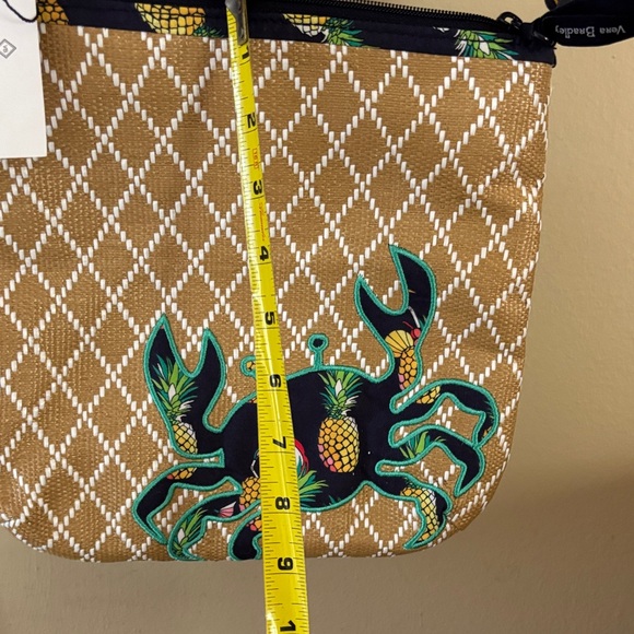 Vera Bradley Tan and Blue Crossbody Bag with Crab Design. NWT - Picture 5 of 8